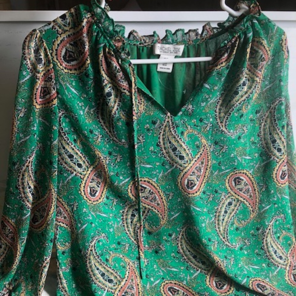 Rachel Zoe Green Paisley Tunic